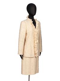 Chanel, Eyelash Tweed Skirt Suit & Matching Bag