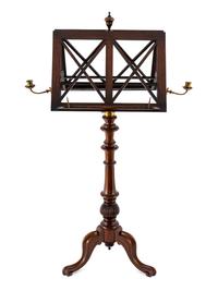 An English Mahogany Adjustable Duet Music Stand — 19TH CENTURY