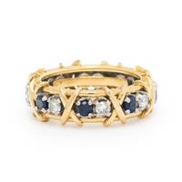 Tiffany & Co., Schlumberger, Sapphire and Diamond 'Sixteen Stone' Ring