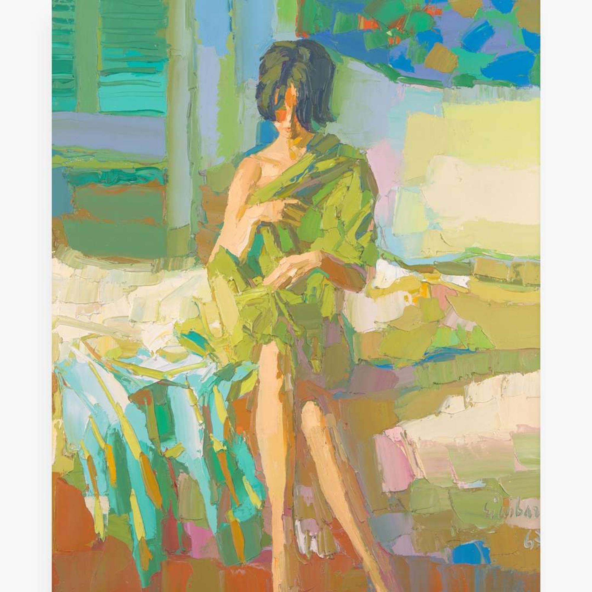 Nicola Simbari (Italian, 1927-2012) Untitled (Seated Female)