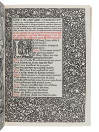 [KELMSCOTT PRESS]. MORRIS, William (1834-1896). Love is Enough . Hammersmith: The Kelmscott Press, 1897.
