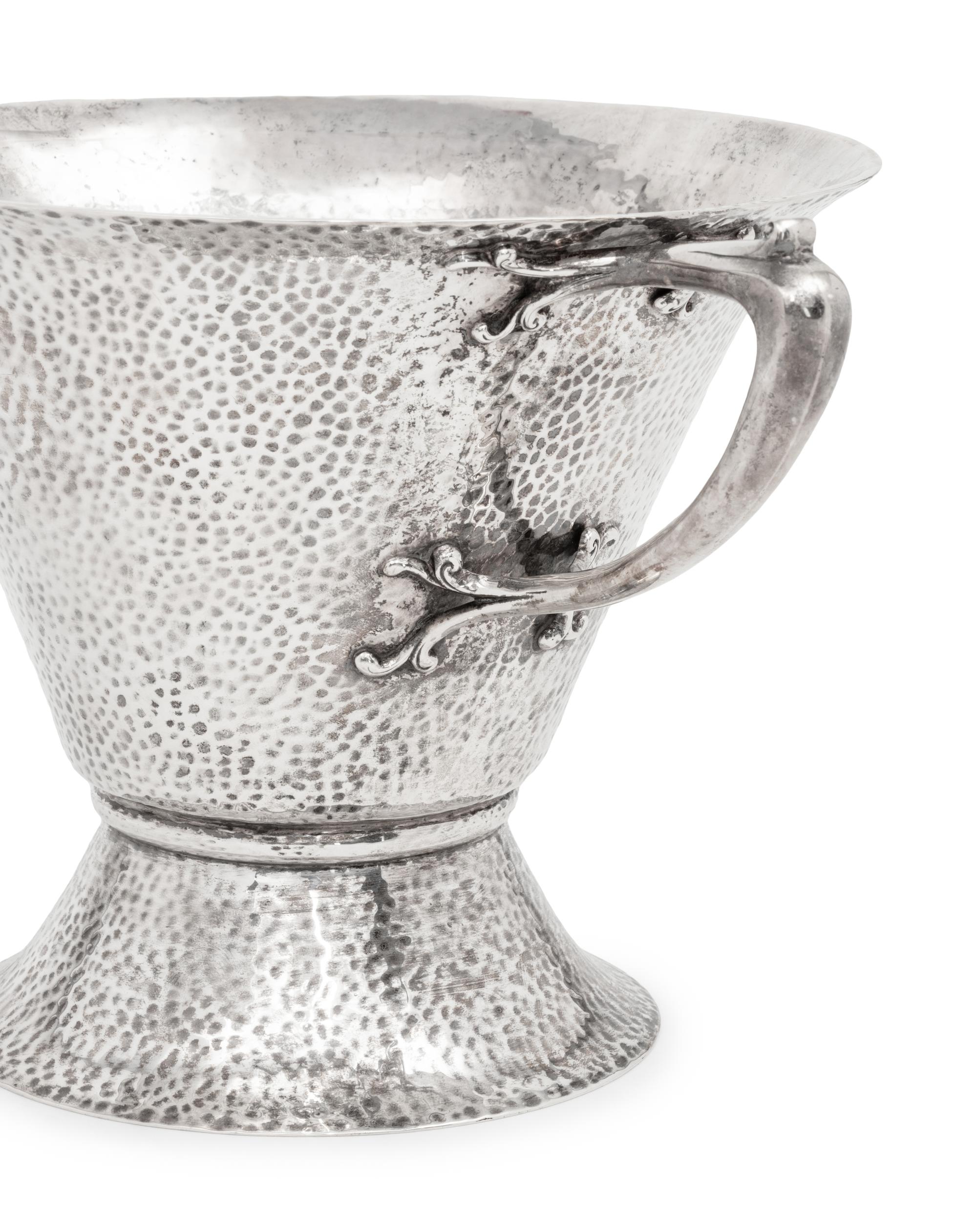 An English Arts and Crafts Silver Wine Cooler