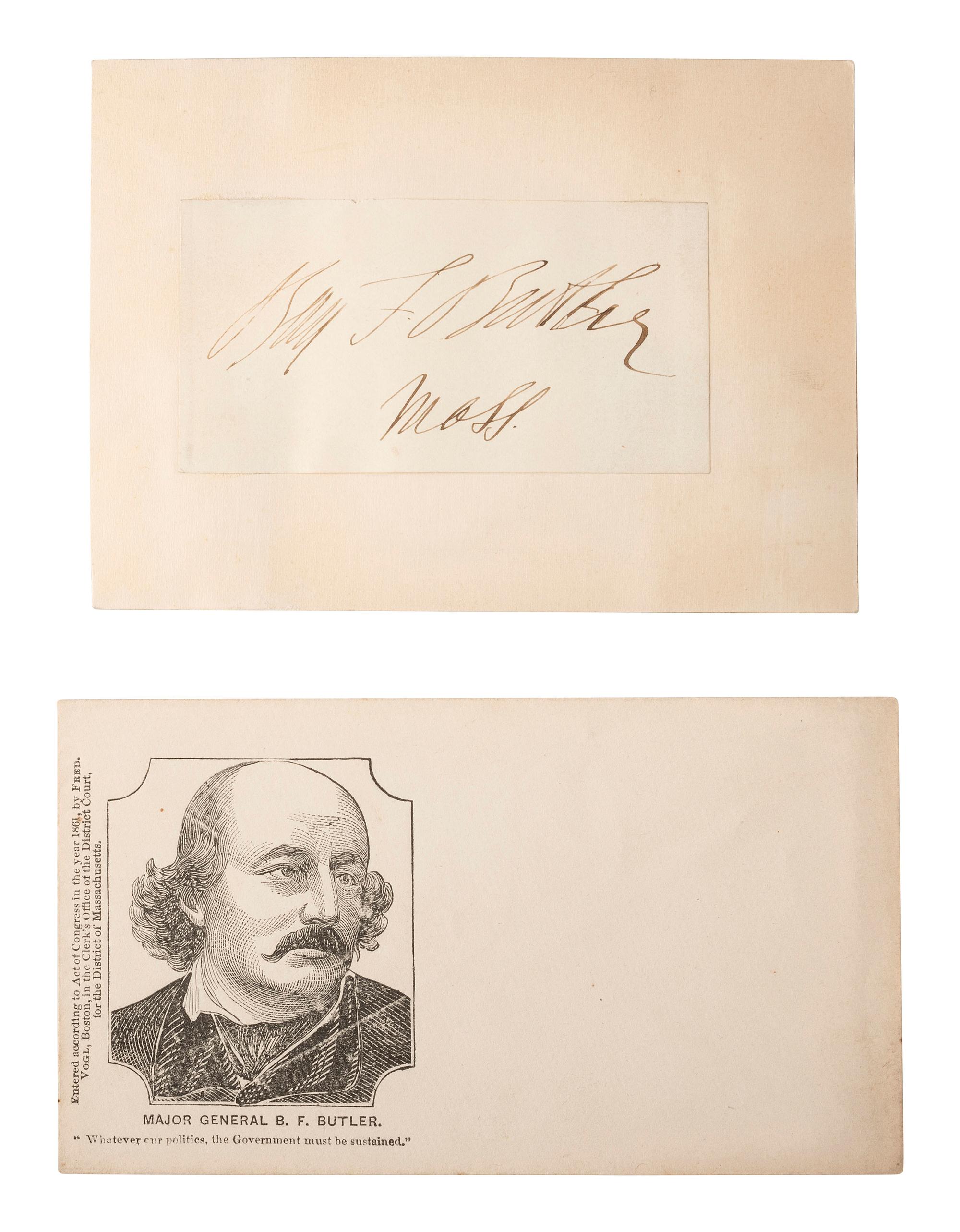 [CIVIL WAR]. Autographs from Civil War soldiers incl. Generals SHERMAN, MCCLELLAN, and BUTLER.