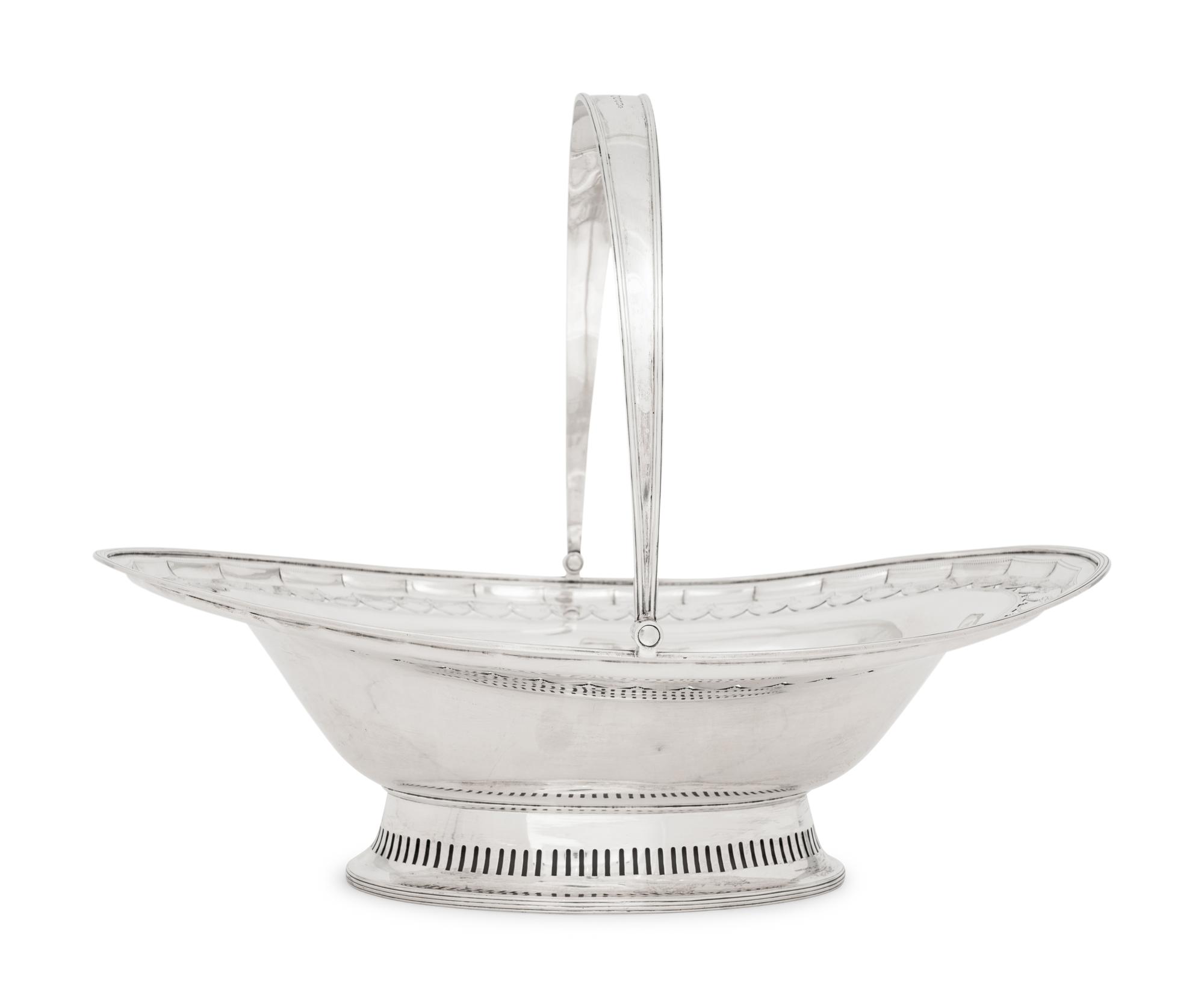 An Irish George III Silver Centerpiece Basket