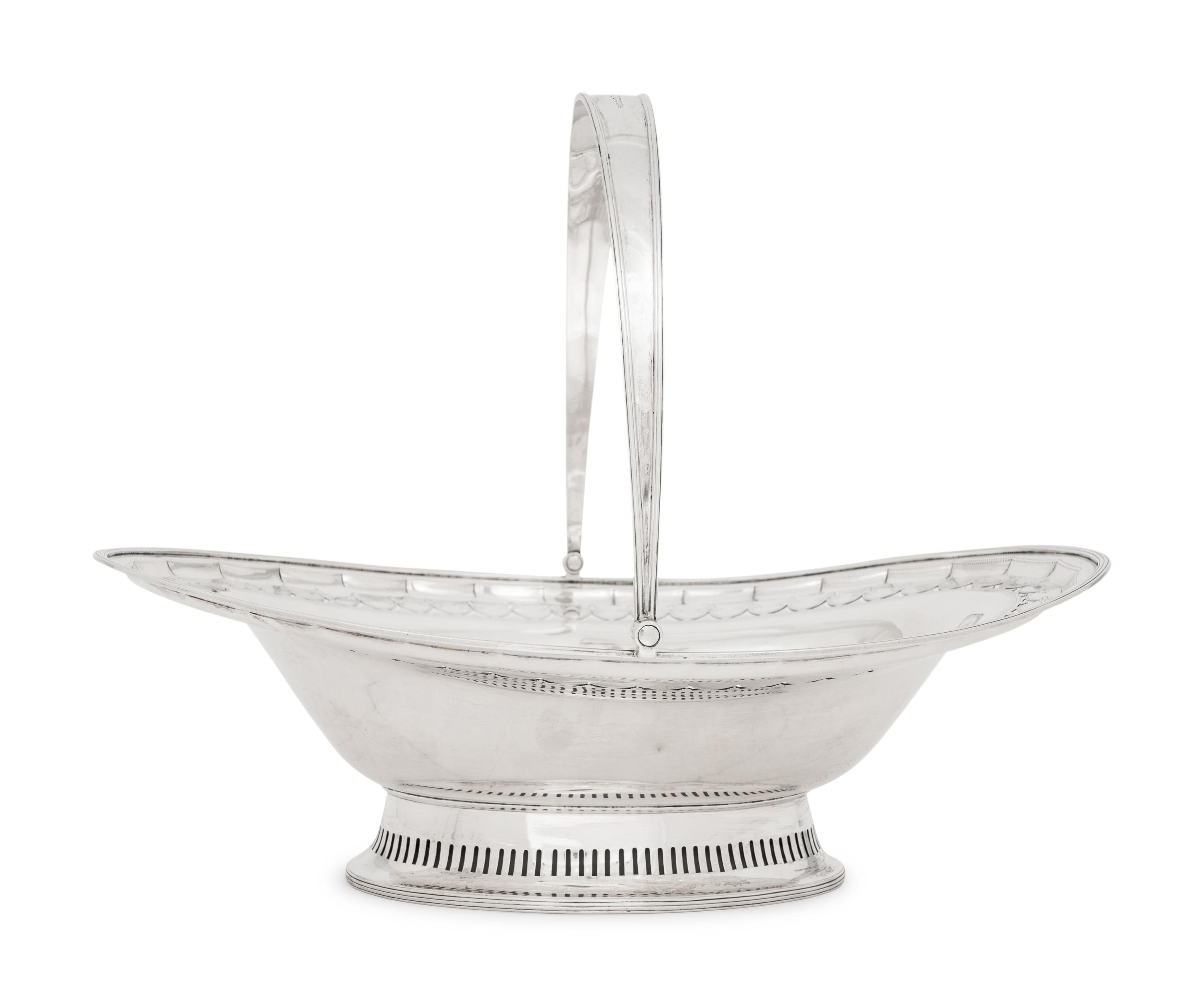 An Irish George III Silver Centerpiece Basket
