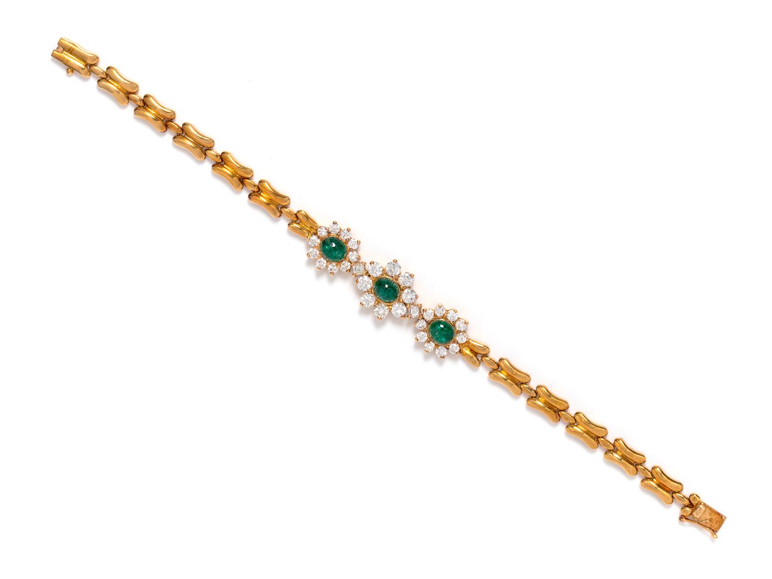 EMERALD AND DIAMOND BRACELET