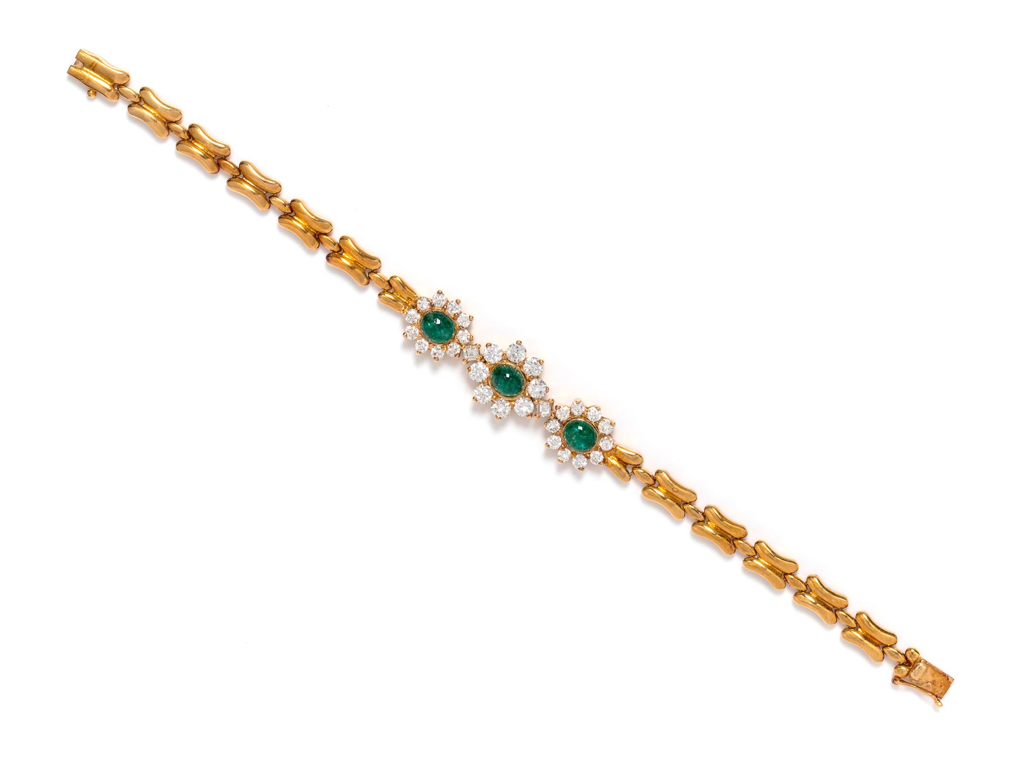 EMERALD AND DIAMOND BRACELET