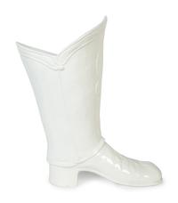 An Italian White-Glazed Earthenware Boot