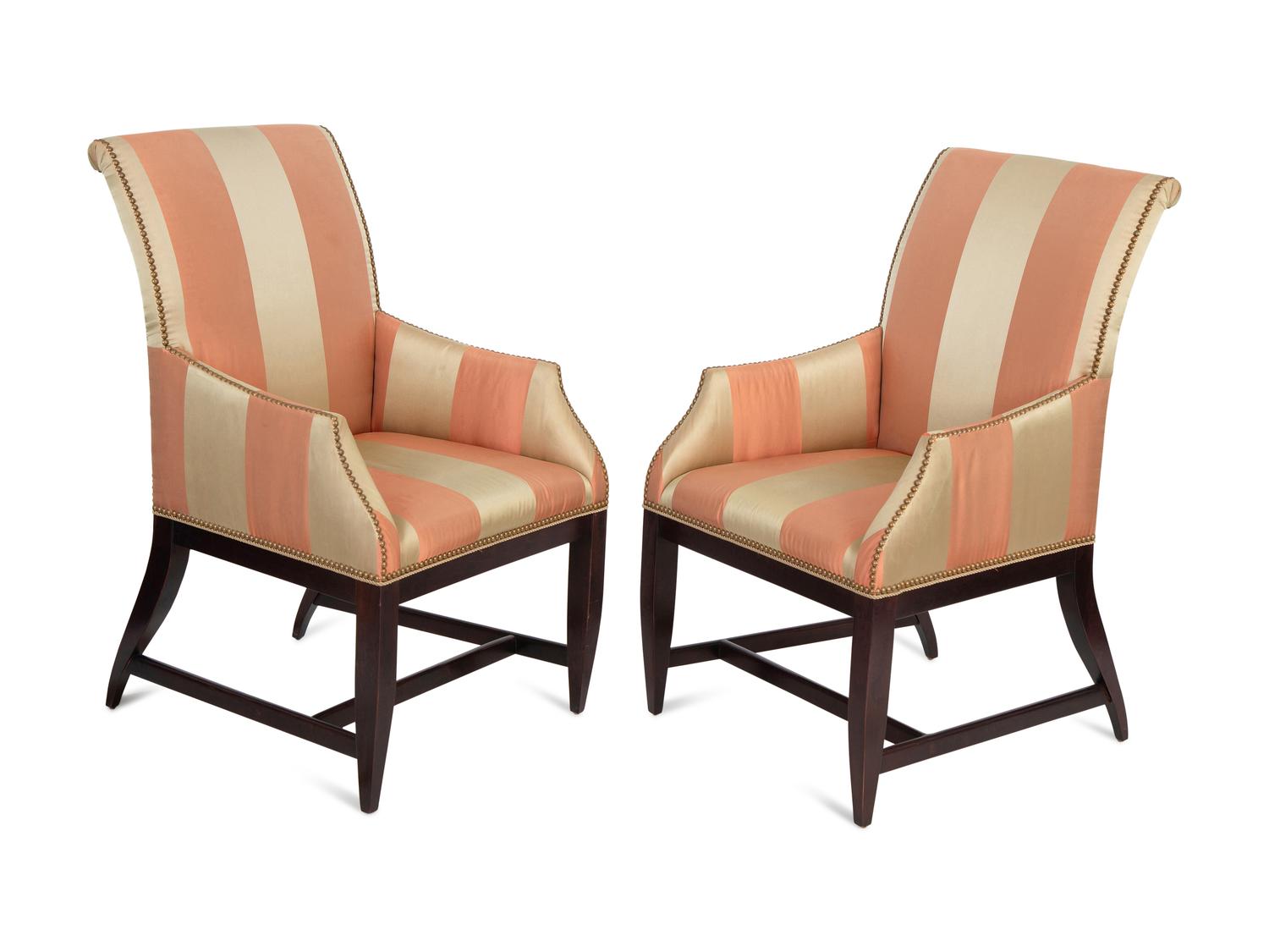 A Pair of Hollywood Regency Style Armchairs — 20TH CENTURY