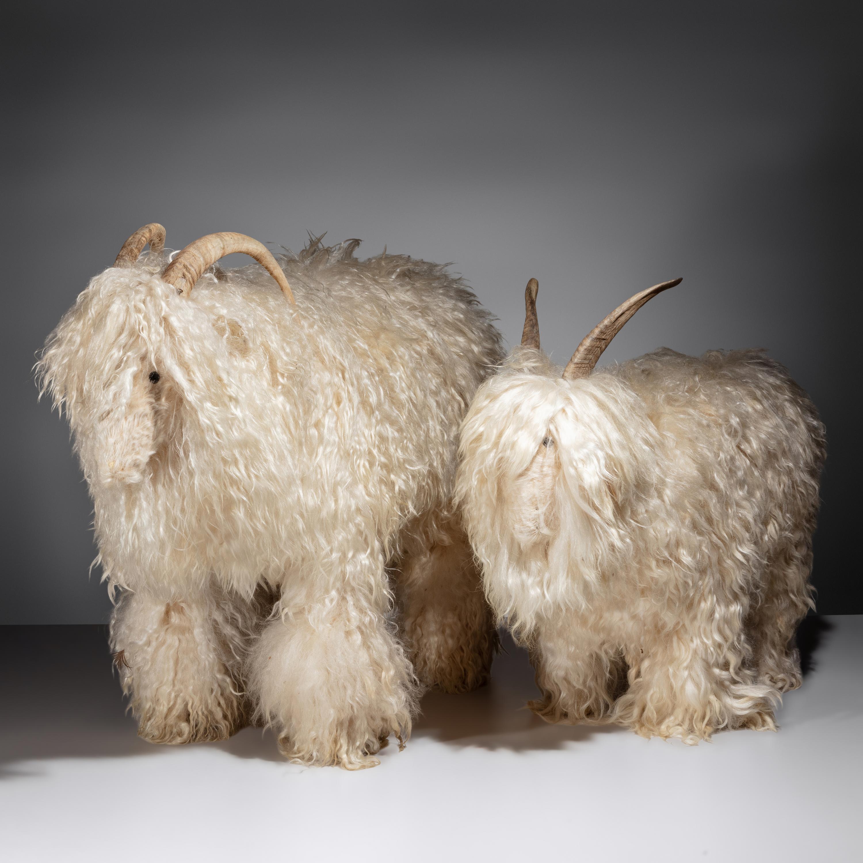 Style of Claude Lalanne 20th Century — Two Mountain Goat-Form Foot Stools