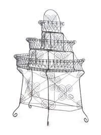 A Victorian Wirework Plant Stand