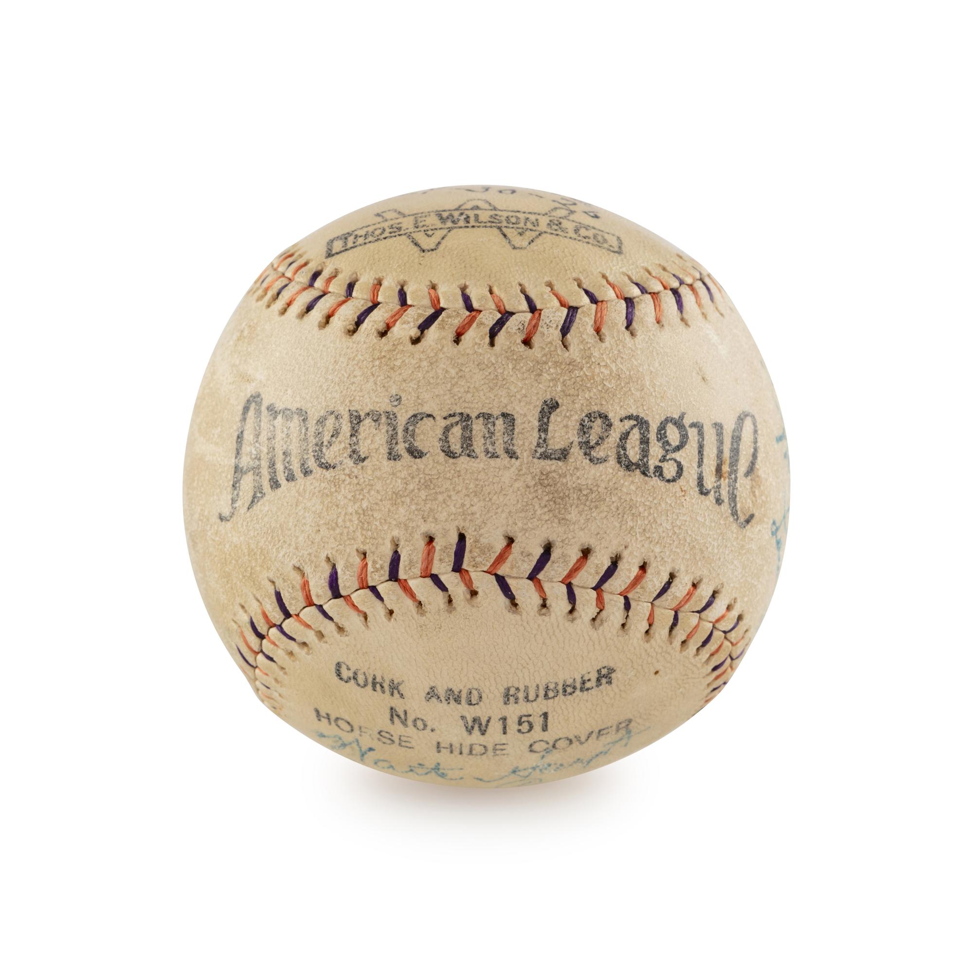 A 1926 New York Yankees Multi Signed Autograph Baseball Featuring Babe Ruth and Lou Gehrig (Beckett Authentication Services)