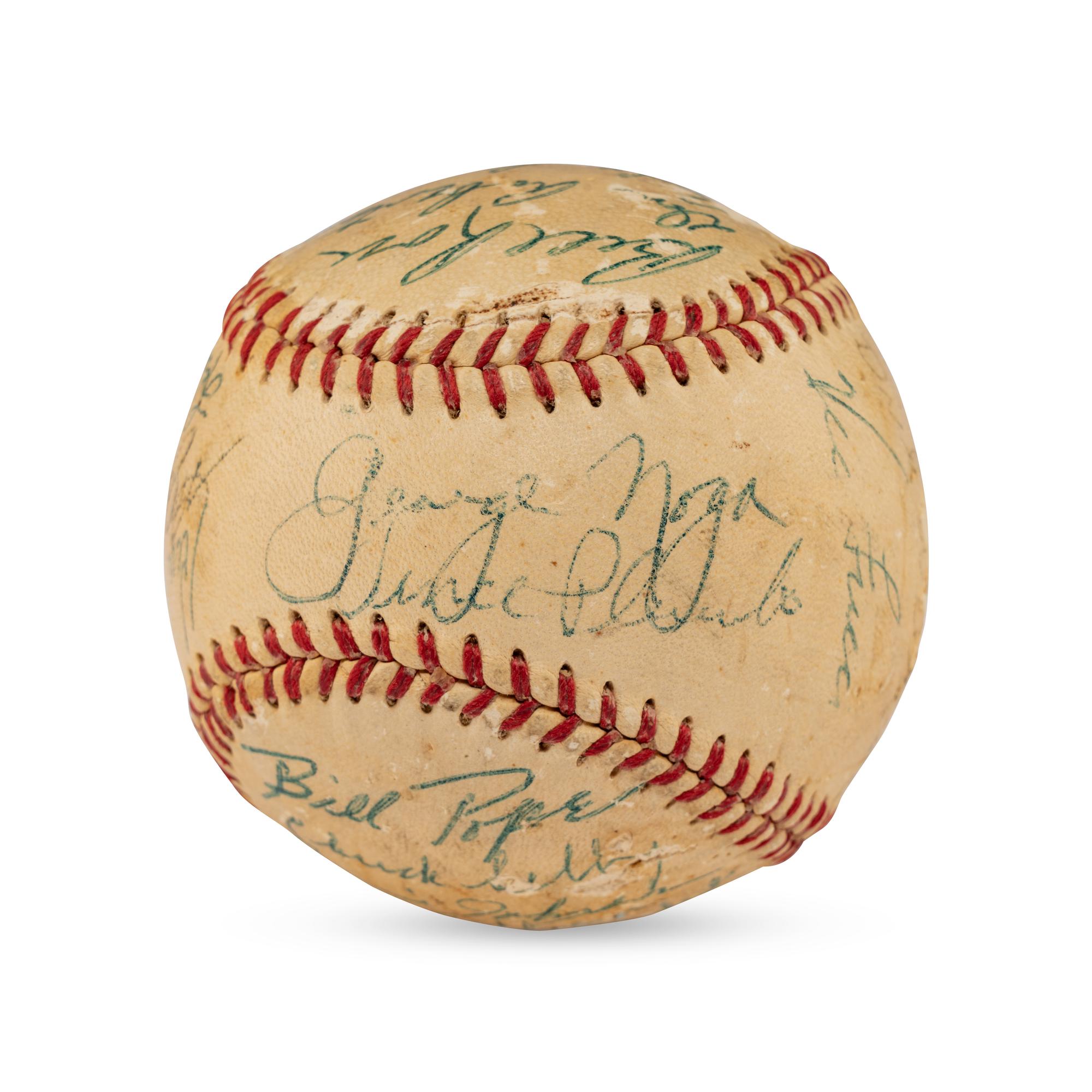 A 1952 Colorado Sky Socks Team Signed Baseball