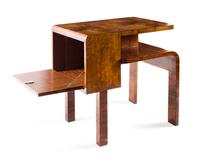 An Art Deco Walnut Console Table Height 29 x width 30 x depth 21 inches — FIRST HALF 20TH CENTURY