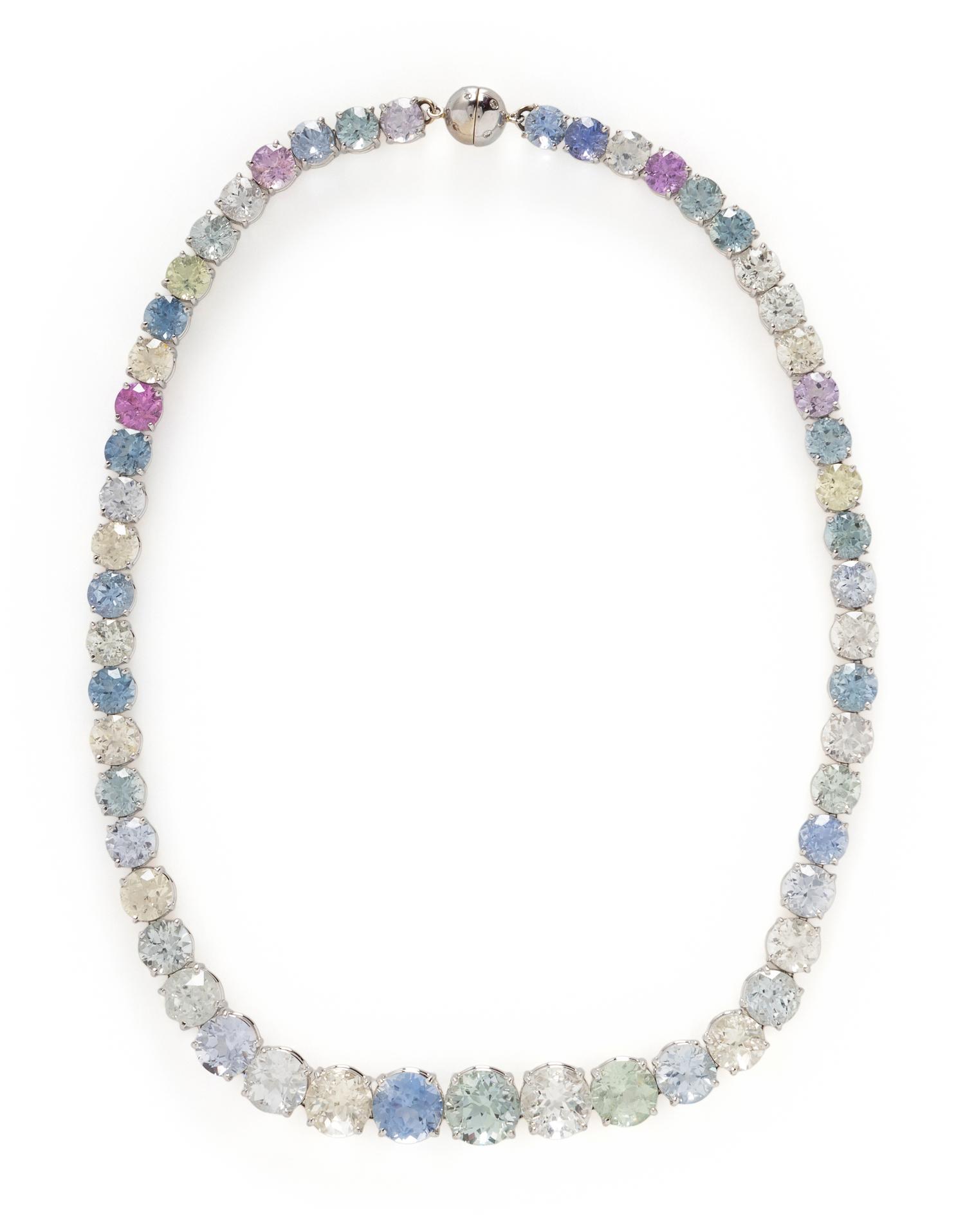 MULTICOLORED SAPPHIRE NECKLACE