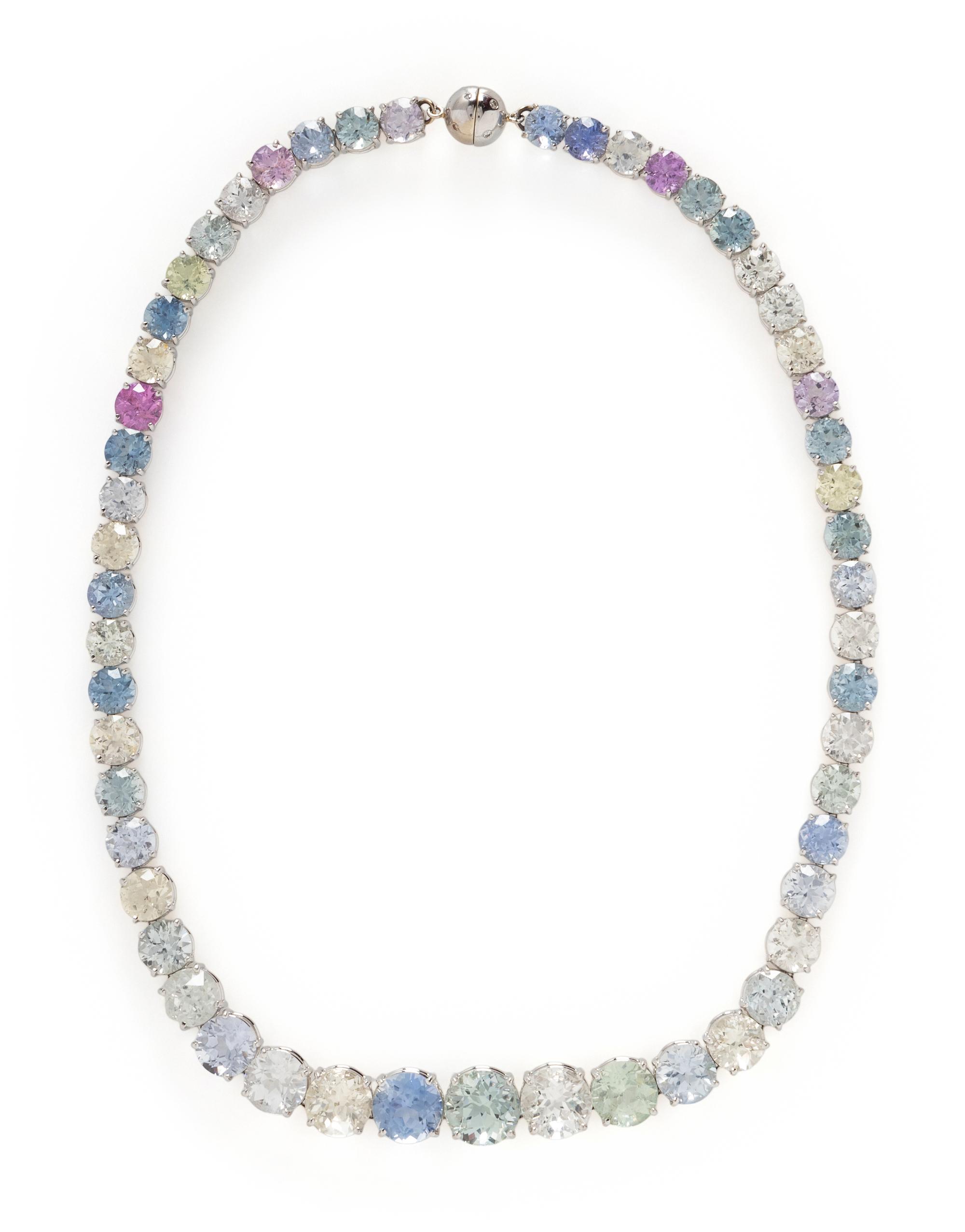 MULTICOLORED SAPPHIRE NECKLACE