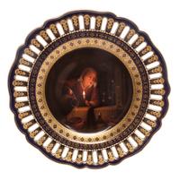 A Meissen Reticulated Porcelain Cabinet Plate Diameter 9 1/2 inches.