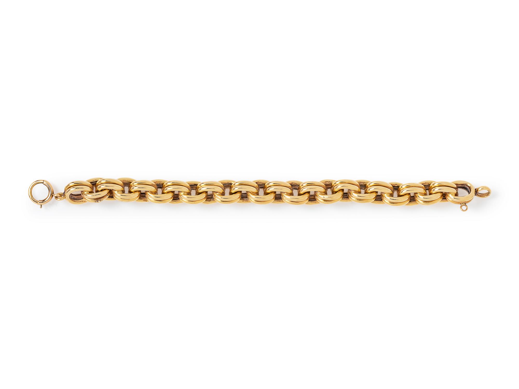 A 14 Karat Yellow Gold Bracelet,