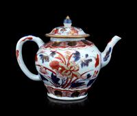 A Chinese Export Imari-Style Porcelain Teapot
