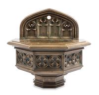 Henry Ives Cobb, (American, 1859-1931), a wall-mount drinking fountain from the University of Chicago Cobb Lecture Hall, Chicago, Illin