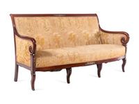 An Empire Gilt Metal Mounted Mahogany Canapé