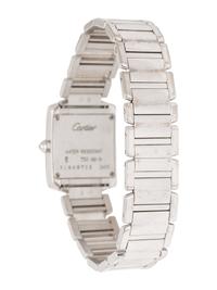 CARTIER, REF. 2403 18K WHITE GOLD 'TANK FRANCAISE' WATCH