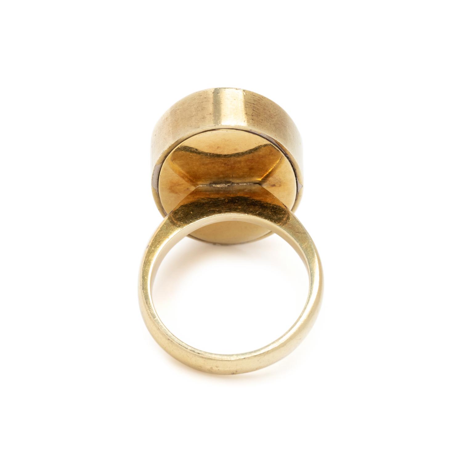 FRED, BICOLOR GOLD, ONYX AND DIAMOND RING