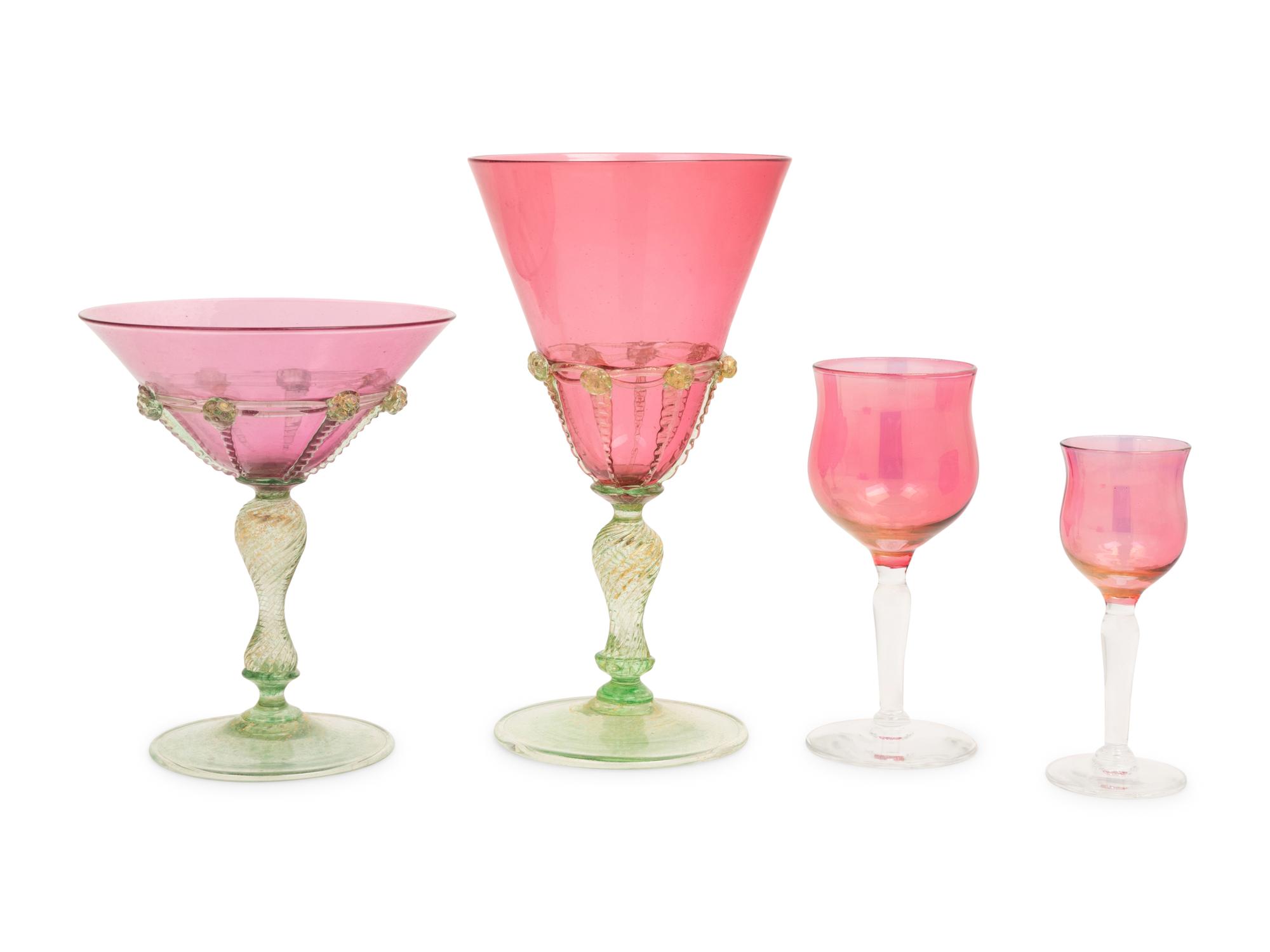 A Murano Glass Table Service