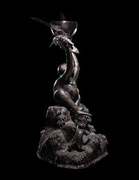 Two Japanese Bronze Figural Groups