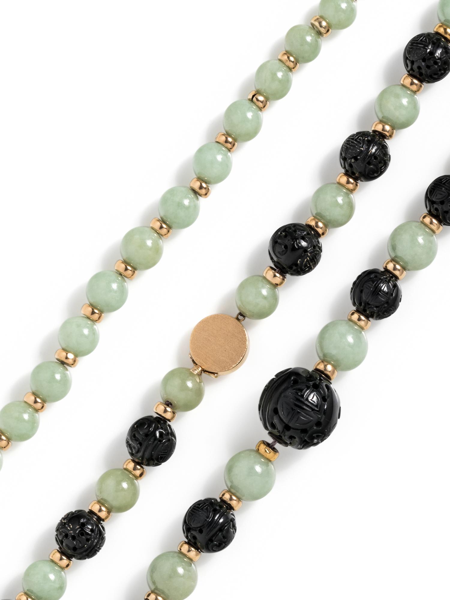 COLLECTION OF JADE BEAD JEWELRY