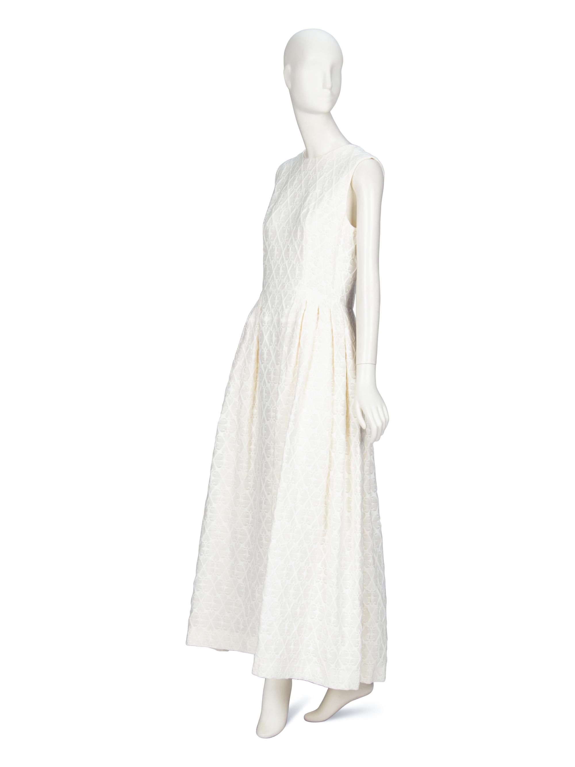 Alexander McQueen, White Jacquard Gown