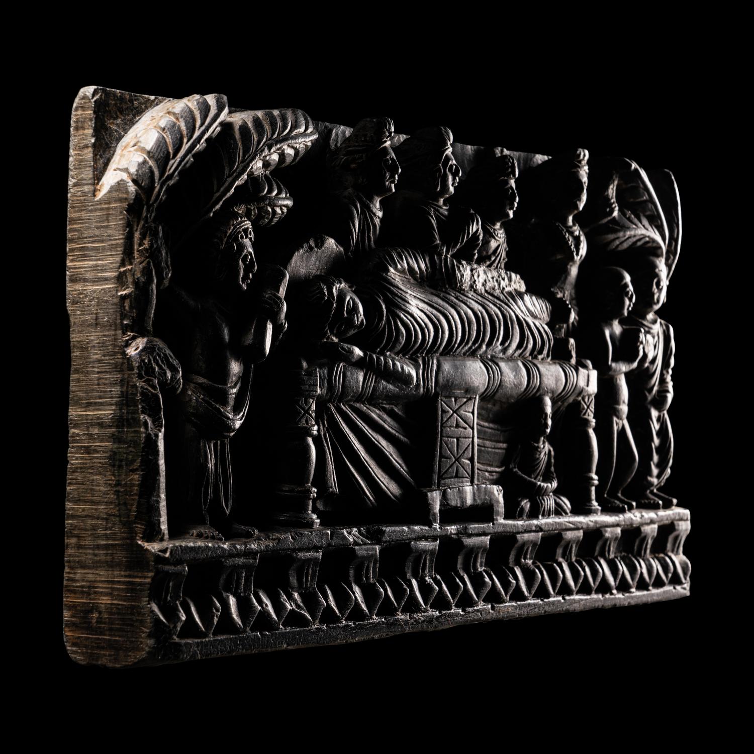 A Gandharan Grey Schist Relief Panel