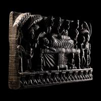 A Gandharan Grey Schist Relief Panel