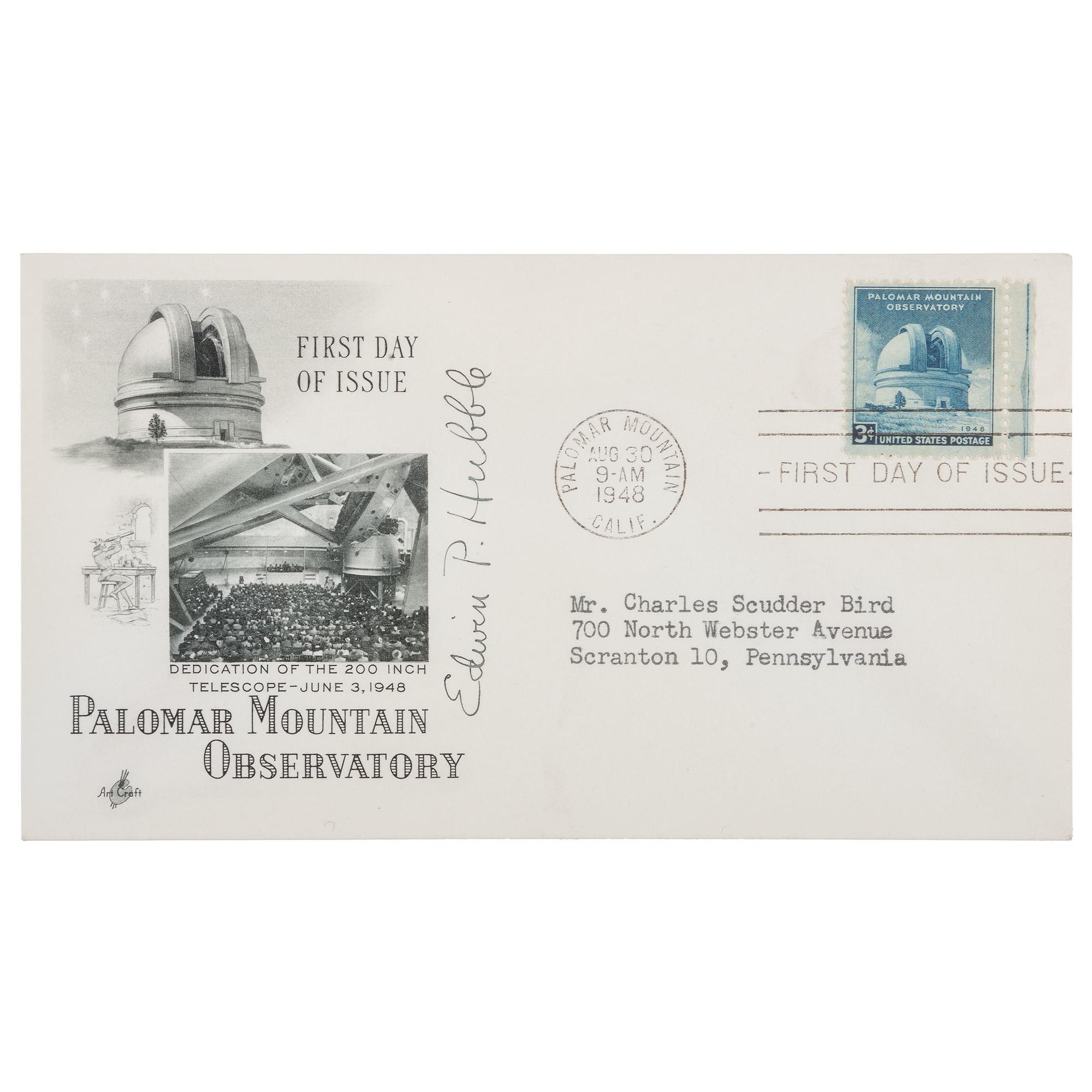 Edwin Hubble, American Astronomer, Signed First Day Cover