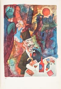 GROSZ, GEORGE. Ecce Homo. Berlin, 1923. First edition, Ausgabe C. With 100 plates, 16 color.