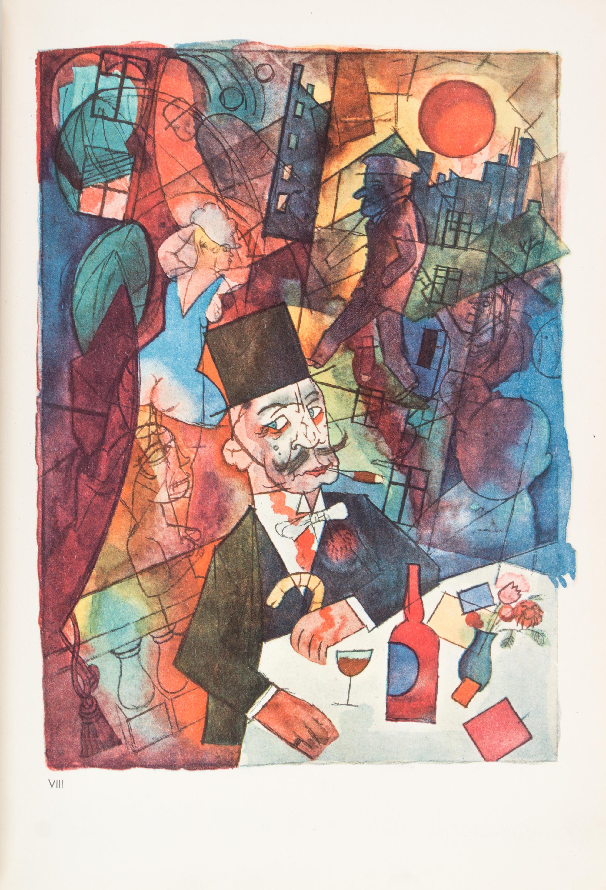 GROSZ, GEORGE. Ecce Homo. Berlin, 1923. First edition, Ausgabe C. With 100 plates, 16 color.