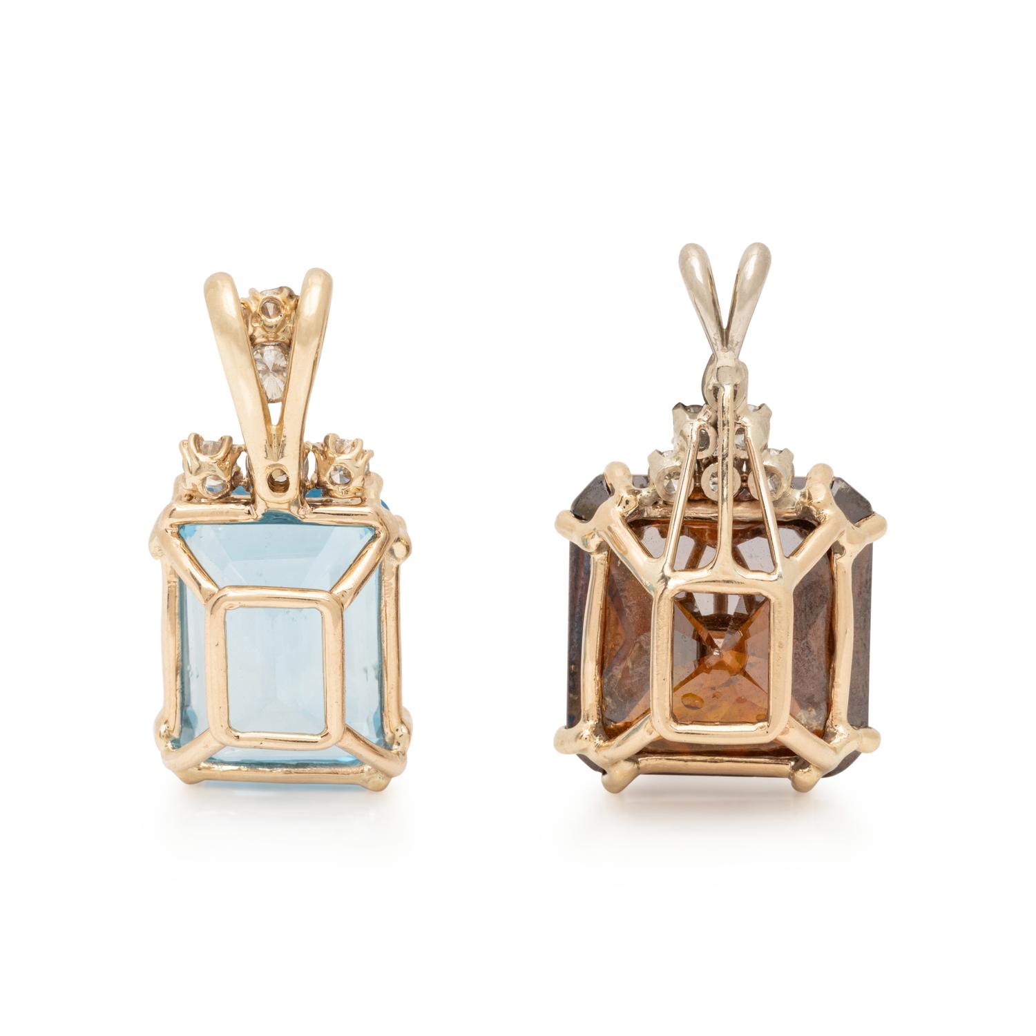 COLLECTION OF MULTIGEM PENDANTS