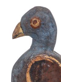A Pair of Carved and Polychrome Painted Wooden Birds