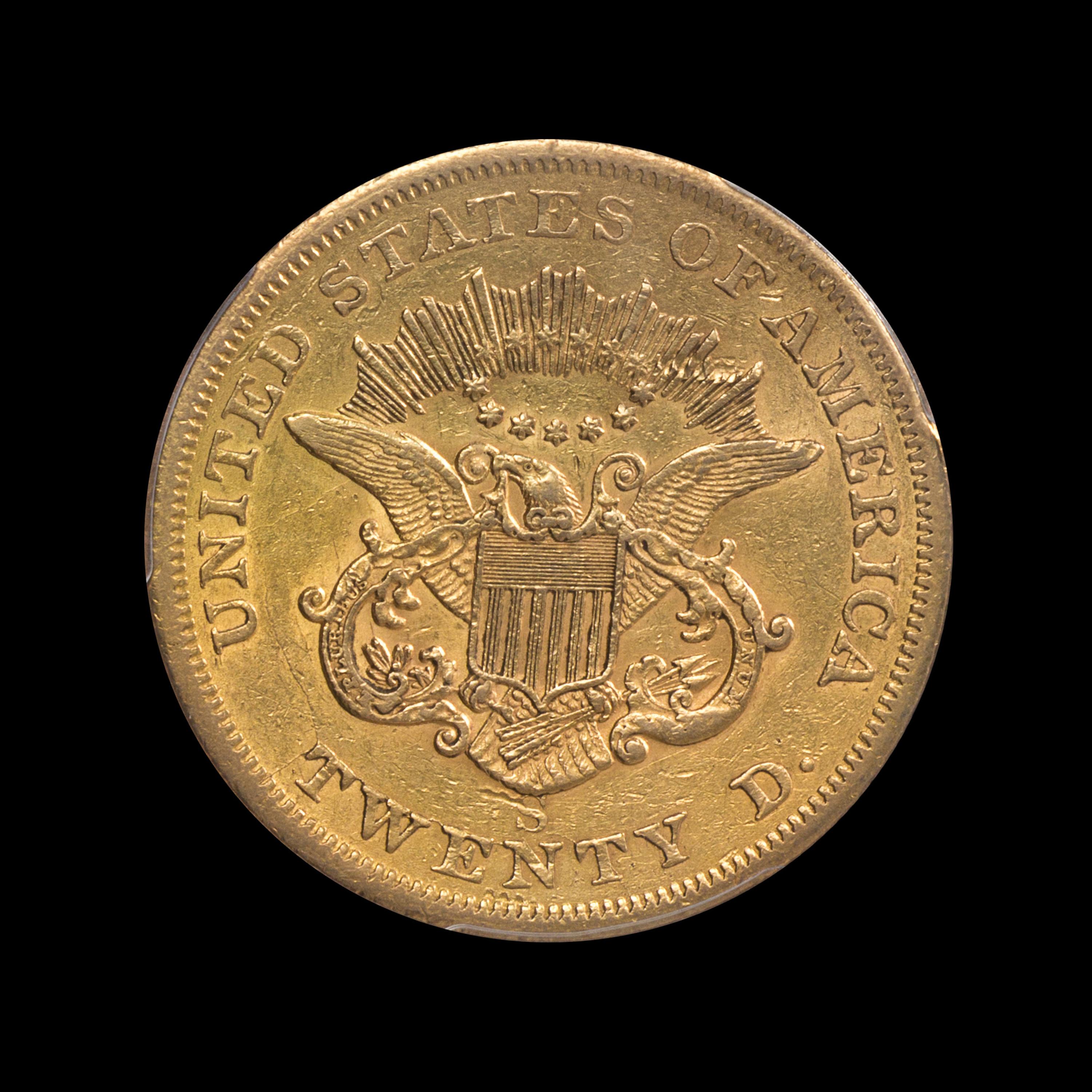 A United States 1854-S Liberty Head $20 Gold Coin