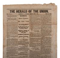 [CIVIL WAR]. Two Civil War-era newspapers, incl. coverage of Second Bull Run and early report of Lee's expected surrender to Grant.