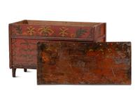 An African American Painted Cherrywood Blanket Chest
