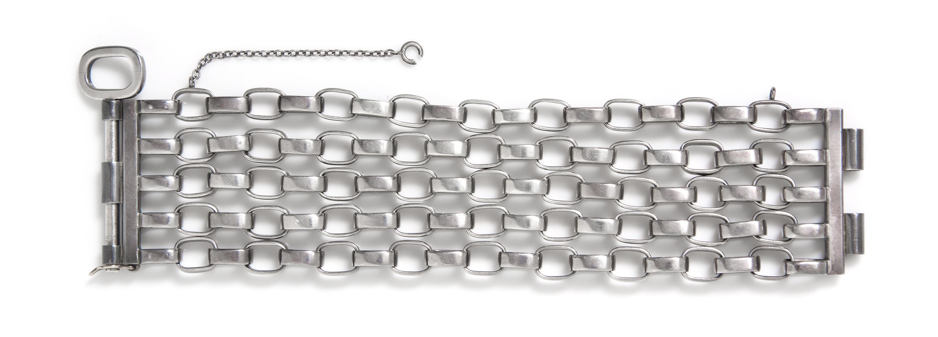 A Vintage Silver Multi-Strand Link Bracelet, Sven Erik Högberg, 108.30 dwts.