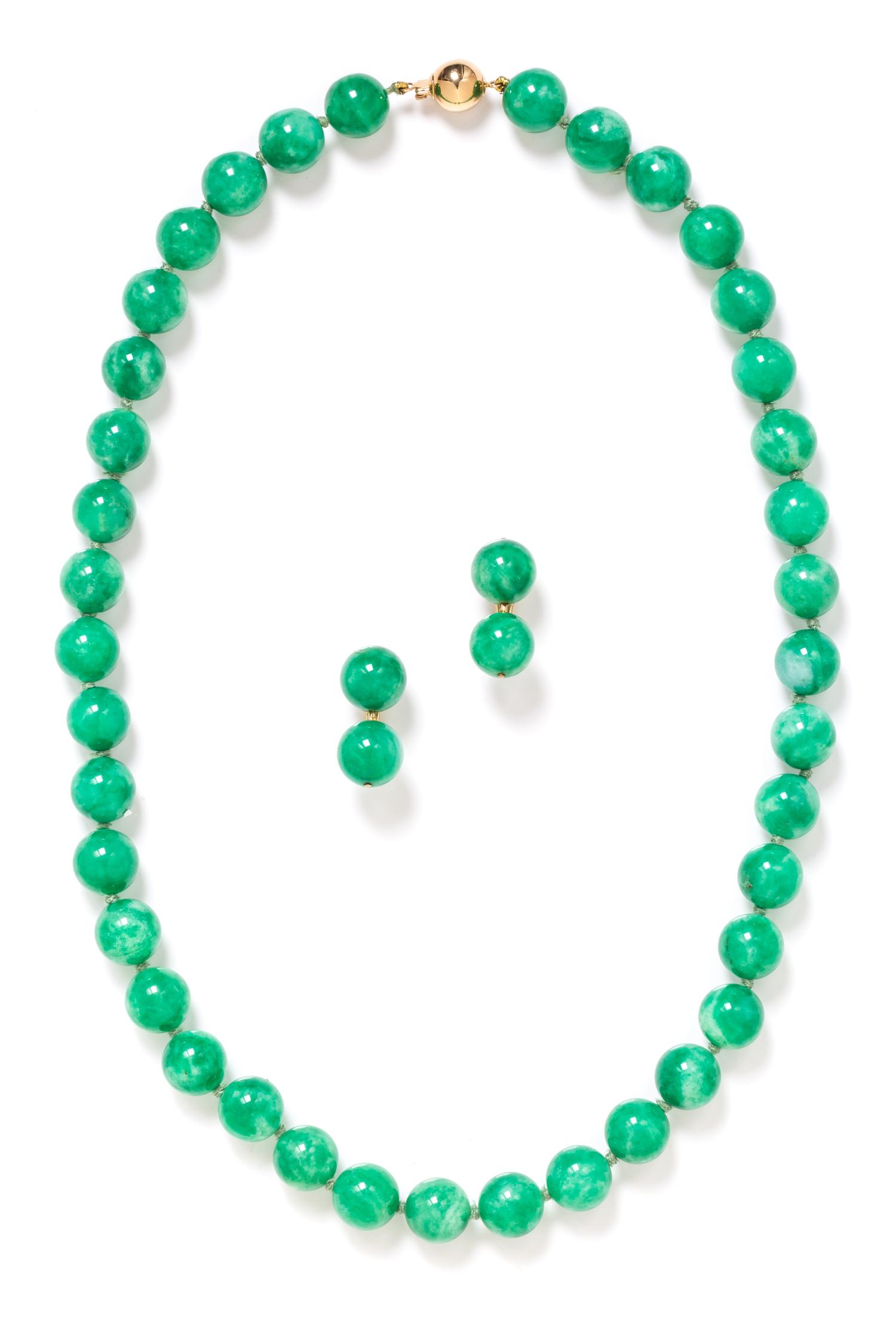 COLLECTION OF JADE JEWELRY