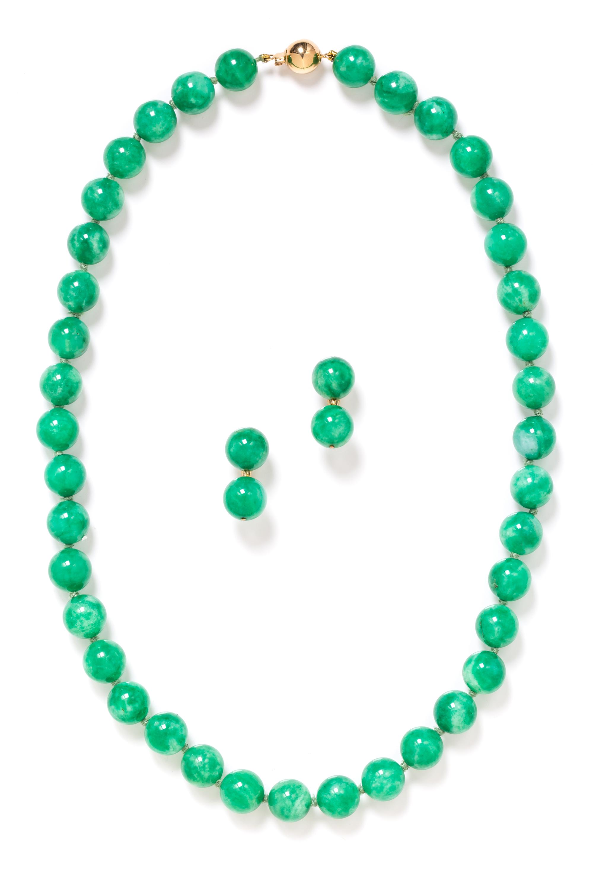COLLECTION OF JADE JEWELRY