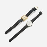 A collection of two leather bracelet wristwatches, Tiffany & Co, Atlas Schaffhausen International Watch Co.