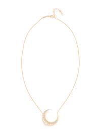 JACQUIE AICHE, YELLOW GOLD AND DIAMOND CRESCENT PENDANT