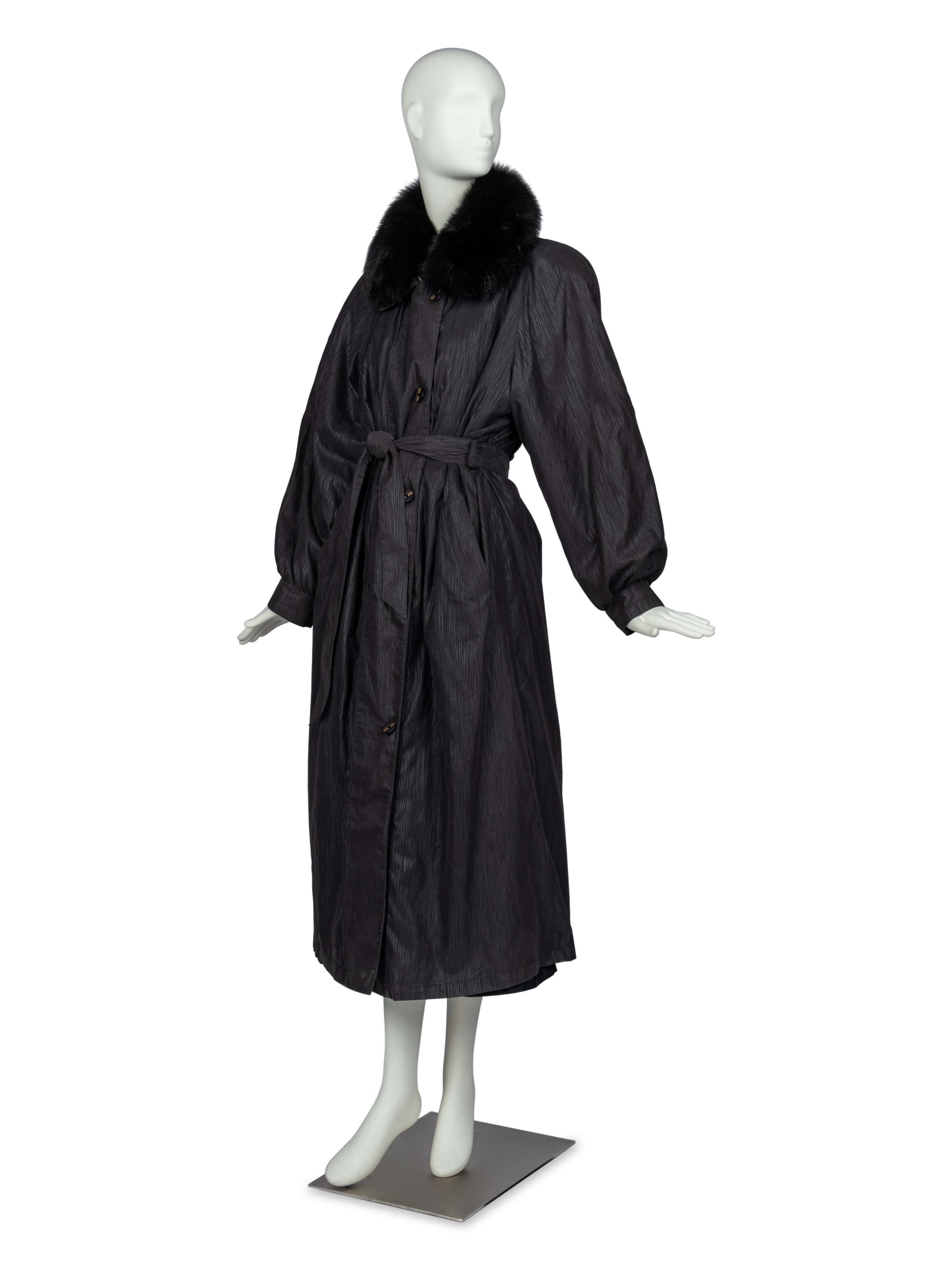 Nina Ricci Belted Fox Fur Coat