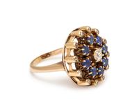 DIAMOND AND SAPPHIRE RING