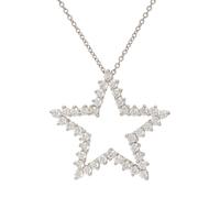 TIFFANY & CO., PLATINUM AND DIAMOND STAR PENDANT NECKLACE