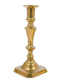 A Group of Brass Candlesticks